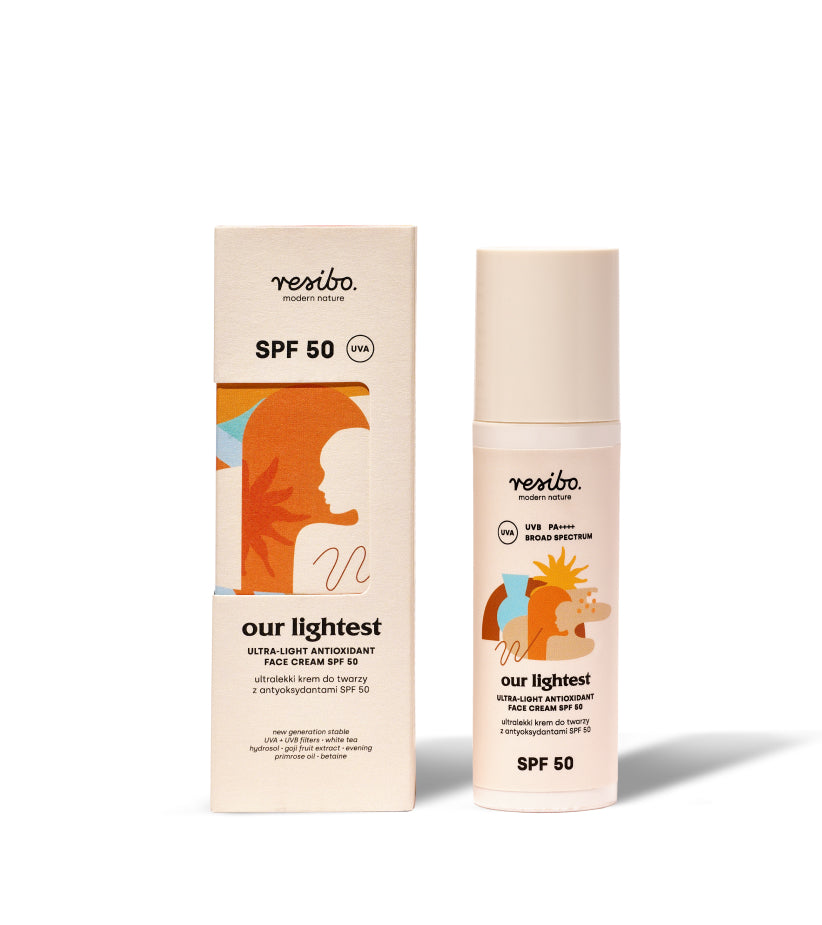 Crema viso leggerissima spf 50 OUR LIGHTEST - Resibo