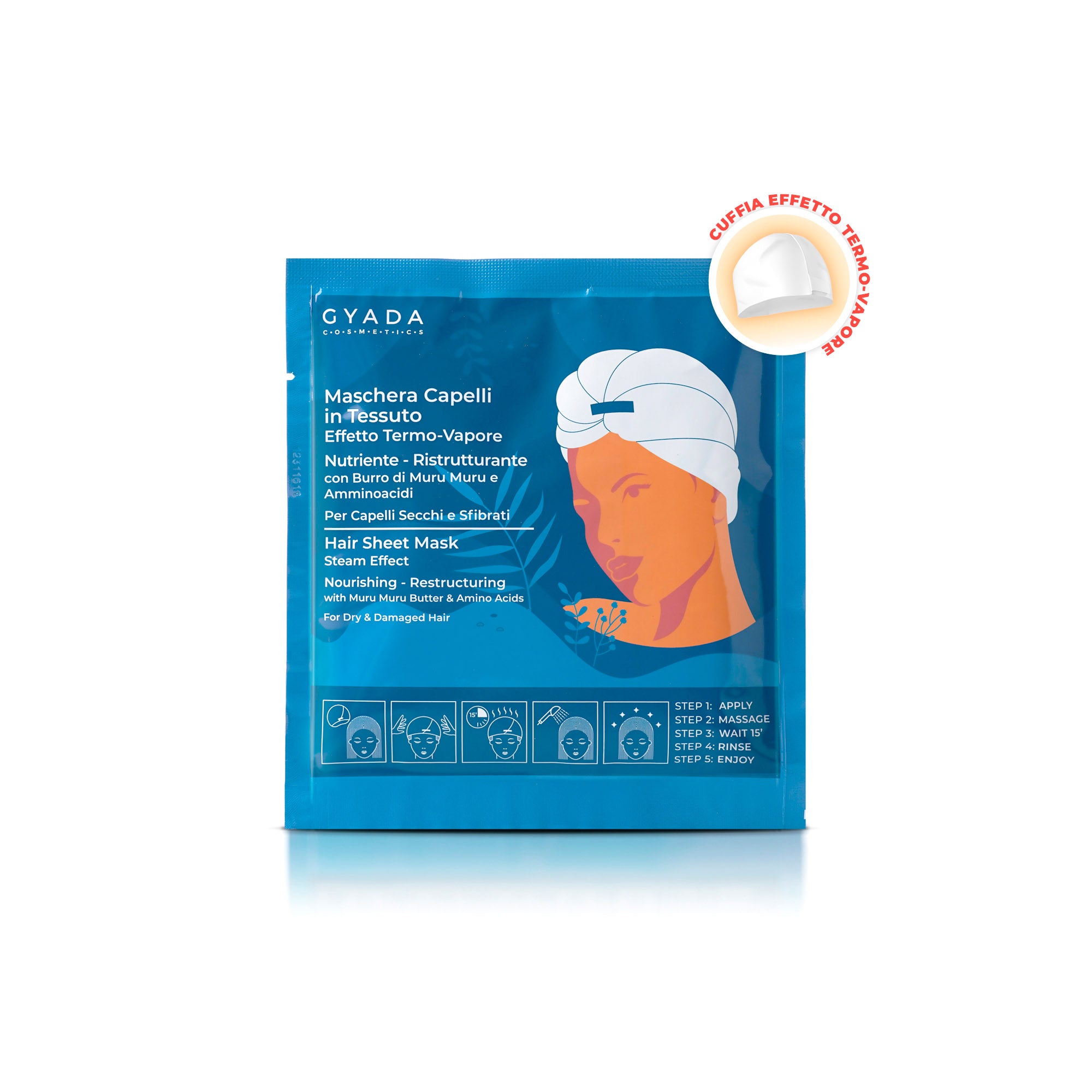Maschera Capelli in Tessuto n.1 Nutriente & Ristrutturante - Gyada Cosmetics