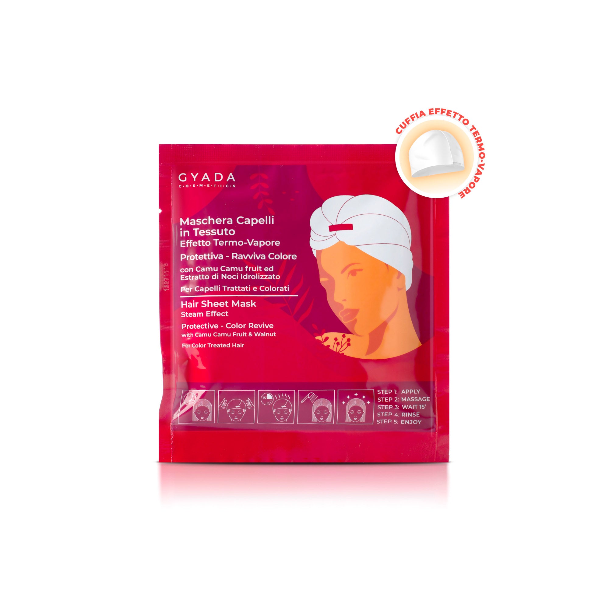 Maschera Capelli in Tessuto n.4 Protettiva & Ravviva Colore - Gyada Cosmetics