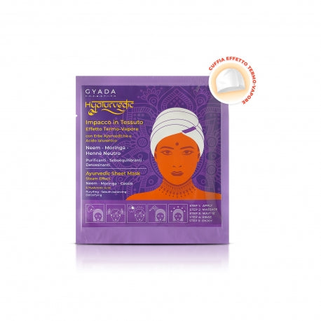 Hyalurvedic Impacco In Tessuto Purificante (Neem, Moringa, Hennè Neutro) - Gyada Cosmetics