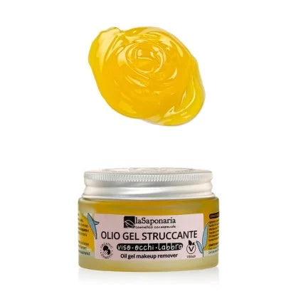 Olio Gel Struccante Viso-Occhi-Labbra - La Saponaria